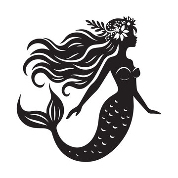 recommend clip art: mermaid silhouette
