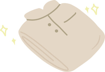 Cloth folded illustration