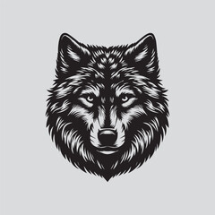 wolf head illustration