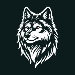wolf head vector