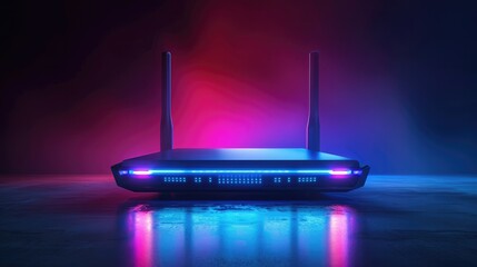 High speed 5G router for home secure networks and online communication high bandwidth internet technology.