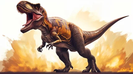 Deurstickers T-Rex © Mauricio