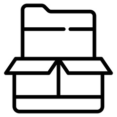 folder icon isolated on white background. Document symbol.