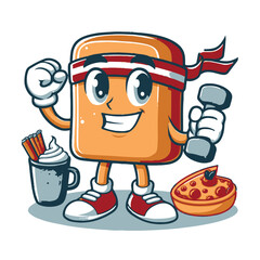 illustration of a person with a cup of coffee