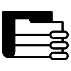 folder icon isolated on white background. Document symbol.