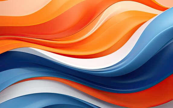 The orange and blue background with swirly shapes