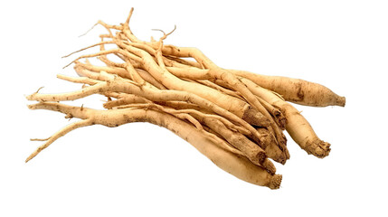 Shatavari or racemosus roots powder, Isolated on transparent PNG background, Generative ai