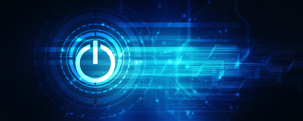 2d illustration power sign symbol