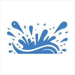 abstract blue background with splash
