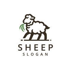 Sheep Logo Design Template, Sheep Farm Company Symbol