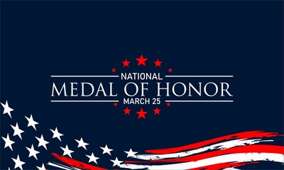 Fototapeta premium Happy National Medal Of Honor Day Background Vector Illustration