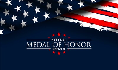 Fototapeta na wymiar Happy National Medal Of Honor Day Background Vector Illustration