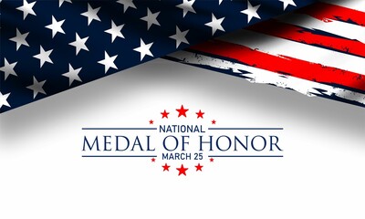 Happy National Medal Of Honor Day Background Vector Illustration