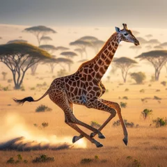 Foto op Aluminium giraffe in the savannah © juan cesar