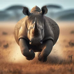 Foto op Canvas rhino in the wild © juan cesar