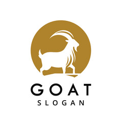 Goat Logo Design Template, Premium Goat Farm Company Symbol