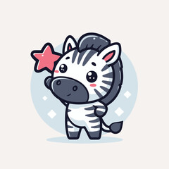 cartoon zebra cute vector