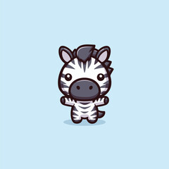 zebra cute cartoon character