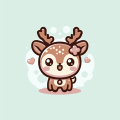 Fototapeta premium christmas reindeer with nose