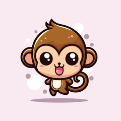 baby monkey cute cartoon