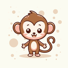 baby monkey cute cartoon