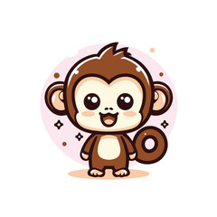 baby monkey cute cartoon