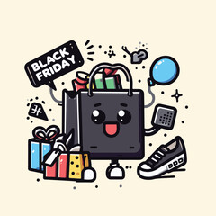 illustration of a black friday