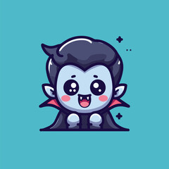 cute cartoon child vampire vector illustration