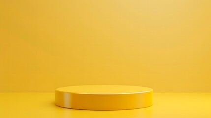 Shiny yellow Podium Stands Out in Clean Design Showcase