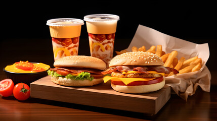 Delicious Assortment Of Burger King Breakfast Items Served Fresh