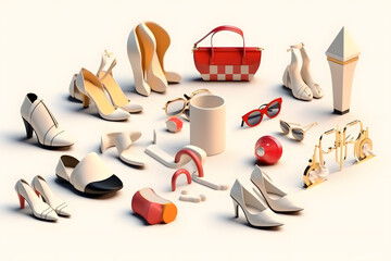 3d rendering fashion elements