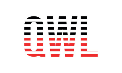 QWL three initial letter iconic line negative space minimal logo design vector template. monogram, abstract, wordmark, business, typography, minimalist, brand, company, flat, modern, unique, simple