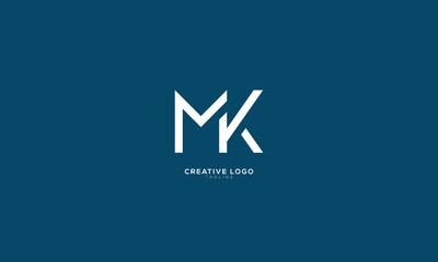 MK Abstract initial monogram letter alphabet logo design