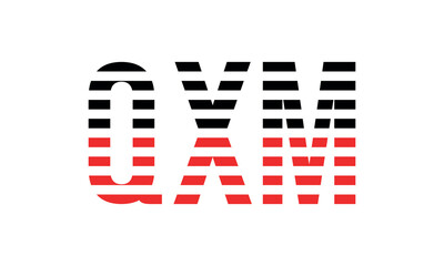 QXM three initial letter iconic line negative space minimal logo design vector template. monogram, abstract, wordmark, business, typography, minimalist, brand, company, flat, modern, unique, simple