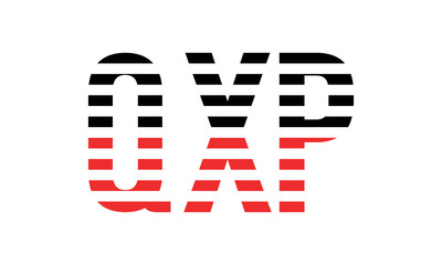 QXP three initial letter iconic line negative space minimal logo design vector template. monogram, abstract, wordmark, business, typography, minimalist, brand, company, flat, modern, unique, simple