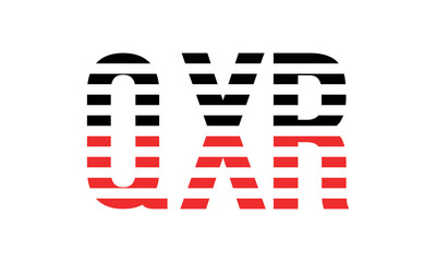 QXR three initial letter iconic line negative space minimal logo design vector template. monogram, abstract, wordmark, business, typography, minimalist, brand, company, flat, modern, unique, simple