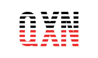 QXN three initial letter iconic line negative space minimal logo design vector template. monogram, abstract, wordmark, business, typography, minimalist, brand, company, flat, modern, unique, simple