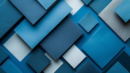 abstract geometric blue and white background.