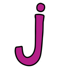 Hand drawn j letter for A to Z alphabet designs, brand logo, text, font, typography, icon, decorations, social media post, print, ads, clip arts, sticker, tattoo, card, clothing, fashion, accessory