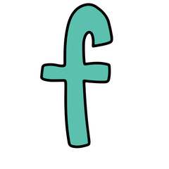 Hand drawn f letter for A to Z alphabet designs, brand logo, text, font, typography, icon, decorations, social media post, print, ads, clip arts, sticker, tattoo, card, clothing, fashion, accessory