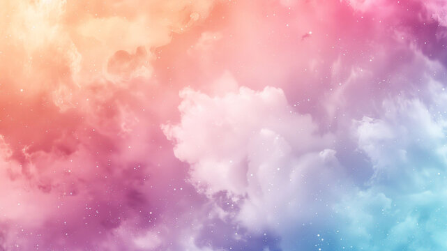 Colorful nebula sky, creating a dramatic and visually, pastel background