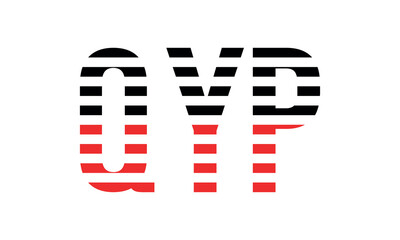 QYP three initial letter iconic line negative space minimal logo design vector template. monogram, abstract, wordmark, business, typography, minimalist, brand, company, flat, modern, unique, simple