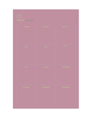 Yearly Planner. Make your day more easily and happy. Vector Print template.	