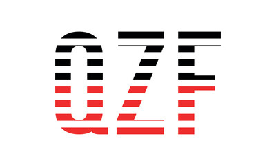 QZF three initial letter iconic line negative space minimal logo design vector template. monogram, abstract, wordmark, business, typography, minimalist, brand, company, flat, modern, unique, simple