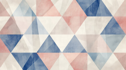 Abstract geometric background in blush, sapphire, and ivory