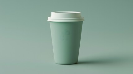 a green coffee cup