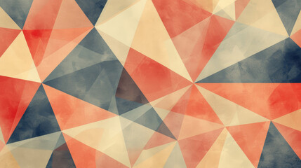 Abstract geometric background in salmon, slate and cream