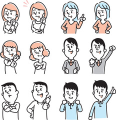 Business person illustration material