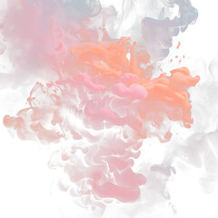 Atmospheric smoke, abstract coloron a transparent background, close-up.