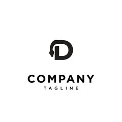 Letter D Phyton snake logo icon vector template eps